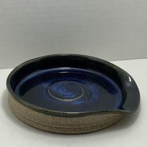 Handmade Sapphire & Speckle Clay Spoon Rest